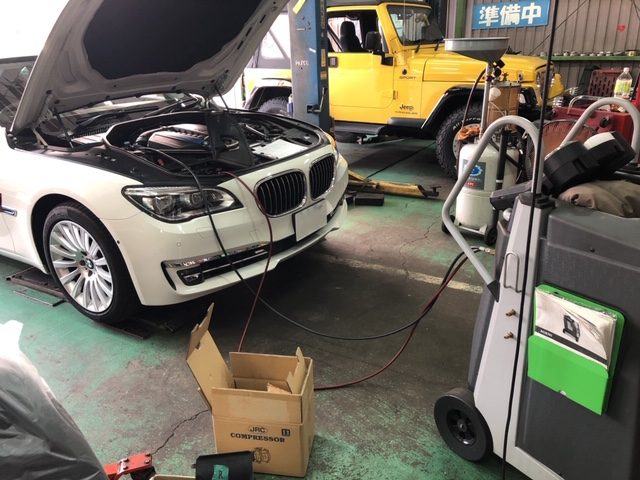BMW7シリーズ、エアコン冷えが今一つ。