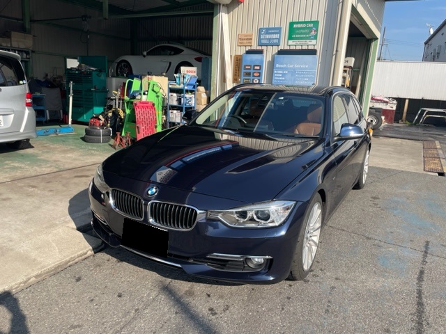 BMW3シリーズ　F31、車検整備。